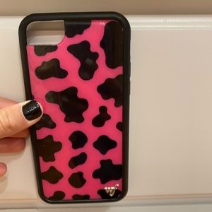 wild flower 6/6s iphone bright pink cow case